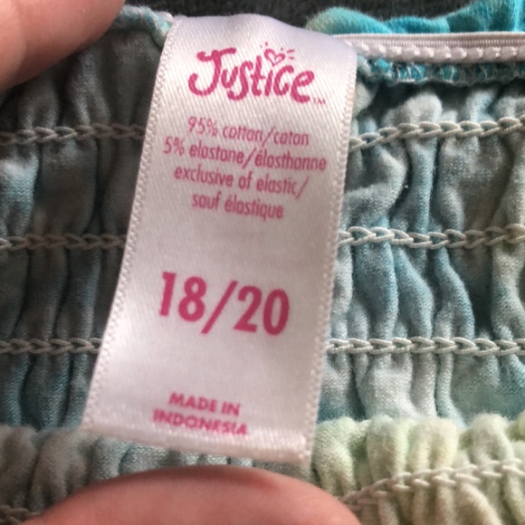 Blue and Green Tie-dye Tube Top - Picture 2 of 2